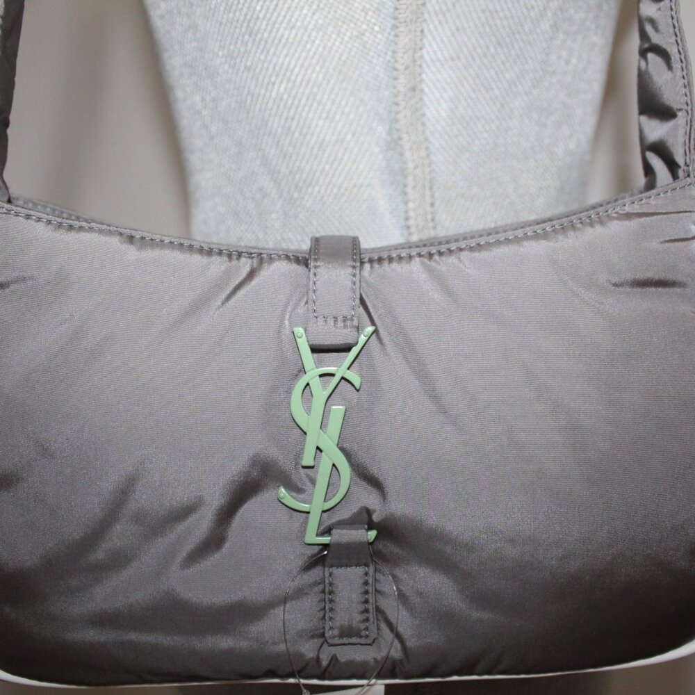 NWOT Saint Laurent Nylon Le 5 A 7 Hobo Shoulder Crossbody Bag Handbag YSL - Picture 9 of 11